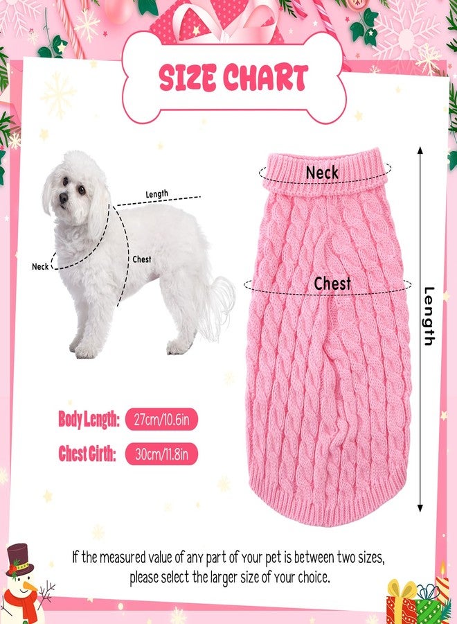 Yeyeplum 4 Pack Dog Sweaters for Small Dogs, Puppy Small Medium Warm Clothe in Winter, Pet Cat Turtleneck Knitted Sweaters Cold Weather for Boy Girl Pet Chihuahua Doggie, Four Colors (S) - Image 2